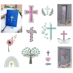 Stickserie ITH - 10 Gotteslobhüllen Vol. 4 inkl. blanko